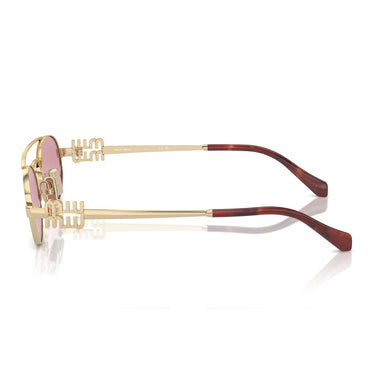 Miu Miu Occhiali da Sole MU54ZS ZVN50D Oro/Rosa Donna 3