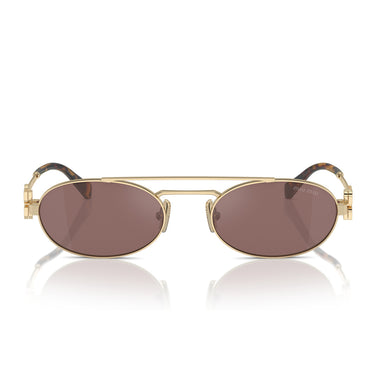 Miu Miu Sonnenbrille MU54ZS ZVN70D Gold/Braun Damen
