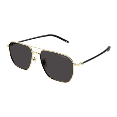 Montblanc Occhiali da Sole MB0367SA 001 OroNero/Grigio Uomo 1