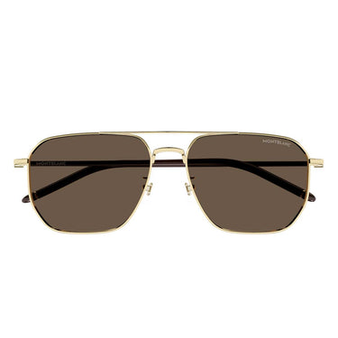 Montblanc Occhiali da Sole MB0367SA 003 OroMarrone/Marrone Uomo