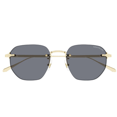 Montblanc Sunglasses MB0405S 001 Gold/Light Gray Men