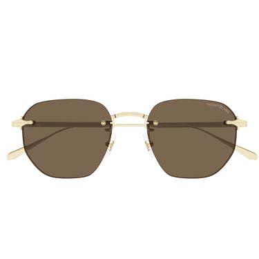 Montblanc Sunglasses MB0405S 002 Gold/Brown Men