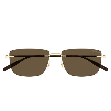 Montblanc Occhiali da Sole MB0429S 005 Oro/Marrone Uomo