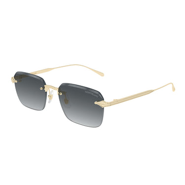 Montblanc Occhiali da Sole MB0456S 001 Oro Grigio Uomo 2