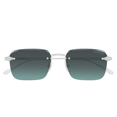 Montblanc Occhiali da Sole MB0456S 002 Argento Grigio Uomo