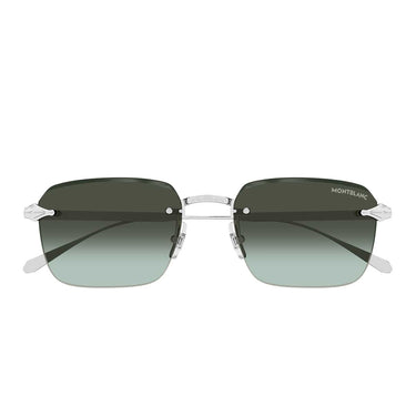 Montblanc Occhiali da Sole MB0456S 005 Argento/Verde Uomo