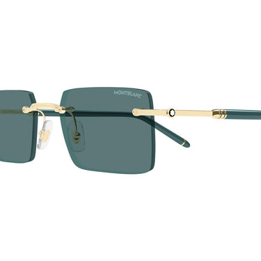 Montblanc Occhiali da Sole MB0482S 004 Oro/Verde Uomo 2