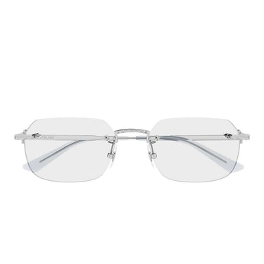 Montblanc Occhiali da Vista MB0514O 003 Argento/Trasparente Uomo
