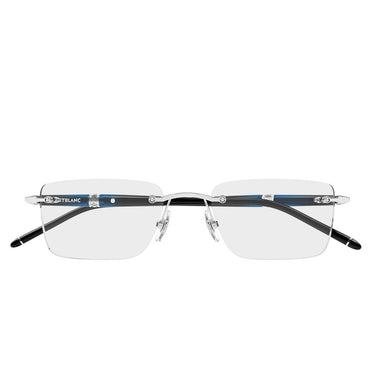 Montblanc Occhiali da Vista MB0536O 004 Argento/Trasparente Uomo