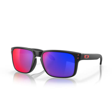 Oakley Occhiali da Sole OO9102 910236 Holbrook Nero/Rosso Unisex