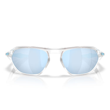Oakley Occhiali da Sole OO9537 953702 Cage Jacket Trasparente Opaco Prizm Deep Water Unisex Polarizzati