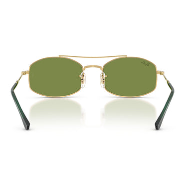Ray-Ban Occhiali da Sole RB3719 001/4E Oro Arista/Verde Unisex 4