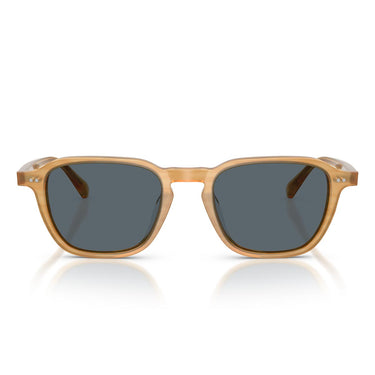 Oliver Peoples Occhiali da Sole OV5598SU 1779R5 Emryn Semi Matte Gold Wood/Blu Unisex