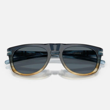 Persol Occhiali da Sole PO3401S 1245R5 x Cassina Limited Edition Blu Striato Beige/Blu Unisex 5