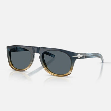 Persol Occhiali da Sole PO3401S 1245R5 x Cassina Limited Edition Blu Striato Beige/Blu Unisex 1