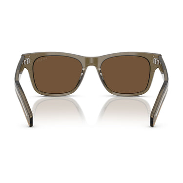 Prada Occhiali da Sole PRA17S 18T70F Terra Trasparente/Marrone Scuro Unisex