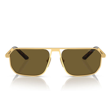 Prada Occhiali da Sole PRA53S 1BK01T Oro Opaco Marrone Scuro Uomo