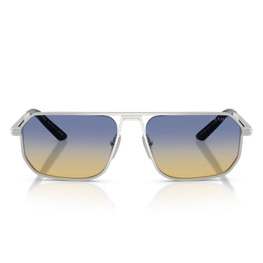 Prada Sonnenbrille PRA53S 27506Z Matt Silber/Dunkelblau Gelb Herren