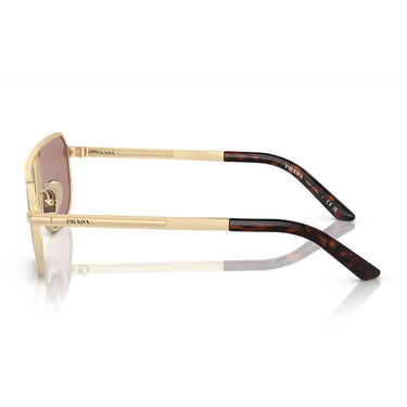 Prada Occhiali da Sole PRA53S VAF10D Oro Opaco Marrone Chiaro Uomo 3