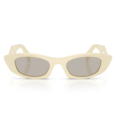 Prada Sonnenbrille PRB16S 21D5J2 Weiß Milch Hellbraun Damen