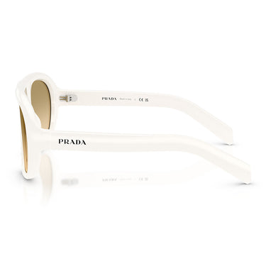 Prada Sonnenbrille PRC05S 17K20S Weiß Talk Gelb Verlauf Braun Damen 3