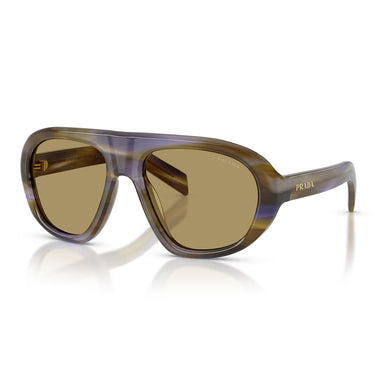Prada Sonnenbrille PRC05S 23G70G Gestreift Laguna Verde Oliva Damen 2