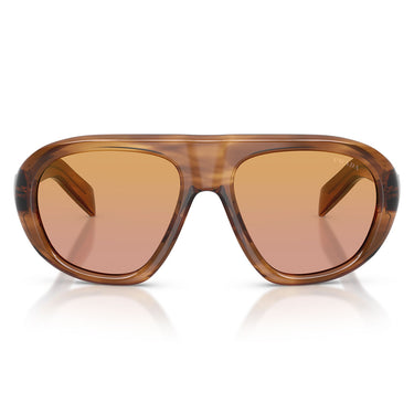 Prada Occhiali da Sole PRC05S 25O04N Marrone Striato/Marrone Sfumato Arancione Donna