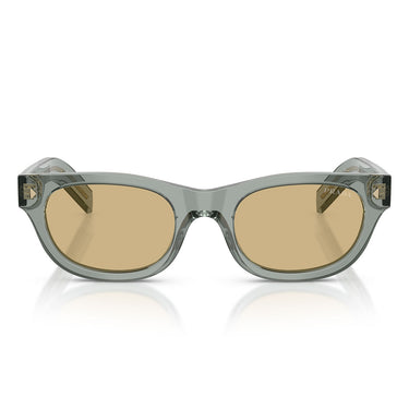 Prada Occhiali da Sole PRC09S 21J70R Nebbia Trasparente/Marrone Chiaro Unisex