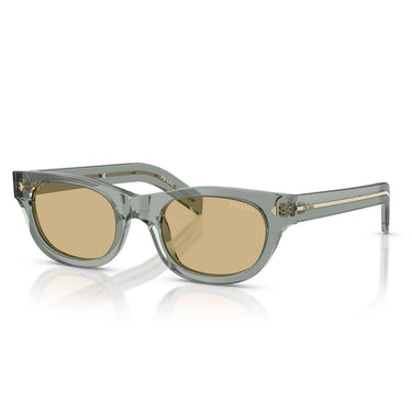 Prada Occhiali da Sole PRC09S 21J70R Nebbia Trasparente/Marrone Chiaro Unisex