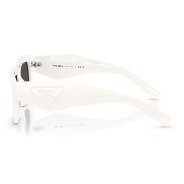 Prada Occhiali da Sole PRD04SU 17K08Z Bianco Talco Grigio Scuro Donna 3