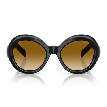 Prada Occhiali da Sole PRD08SU 16K10X Nero/Giallo Sfumato Marrone Chiaro Donna