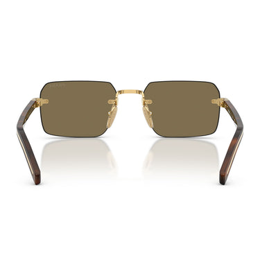 Prada Occhiali da Sole PRD55S 5AK90F Oro/Marrone Chiaro Uomo 3