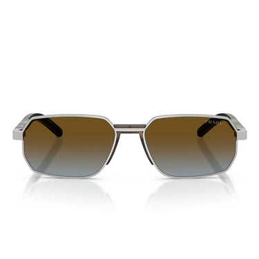 Prada Occhiali da Sole PRD60S 1BC0A4 Argento/Blu Sfumato Marrone Uomo