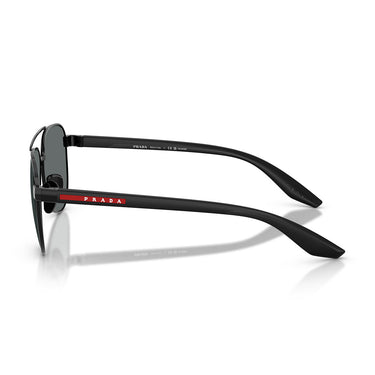 Prada Occhiali da Sole PSA52S 1AB5Z1 Linea Rossa Nero Grigio Scuro Unisex Polarizzati 3