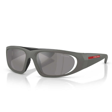 Prada Occhiali da Sole PSB03S 16X7W1 Linea Rossa Grigio Metallizzato/Grigio Argento Specchiato Uomo 2
