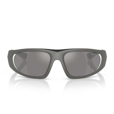 Prada Occhiali da Sole PSB03S 16X7W1 Linea Rossa Grigio Metallizzato/Grigio Argento Specchiato Uomo