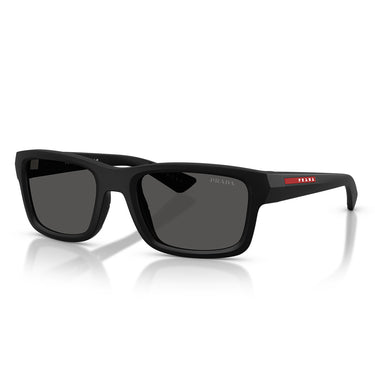Prada Occhiali da Sole PSB10S 1BO08Z Linea Rossa Nero Opaco Grigio Scuro Uomo 2