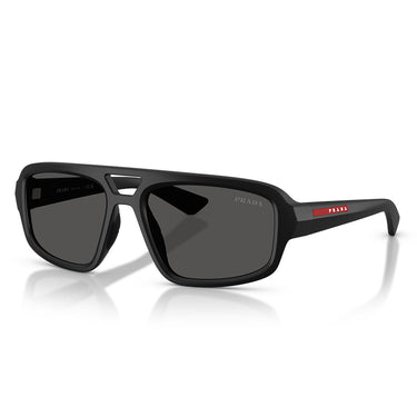 Prada Occhiali da Sole PSB11SU 1BO08Z Linea Rossa Nero Opaco Grigio Scuro Uomo 2