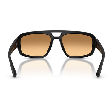 Prada Occhiali da Sole PSB11SU 1BO40Z Linea Rossa Nero Opaco Arancione Specchiato Uomo 4