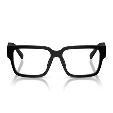 Prada Occhiali da Vista PRD10VD 12P1O1 Nero Opaco/Trasparente Uomo