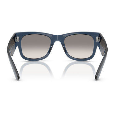 Ray-Ban Occhiali da Sole RB0840S 684532 Mega Wayfarer Blu Scuro Trasparente Grigio Sfumato Unisex 4