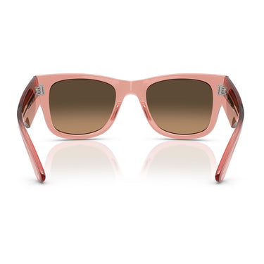 Ray-Ban Occhiali da Sole RB0840S 684843 Mega Wayfarer Rosa Trasparente Marrone Sfumato Unisex 4