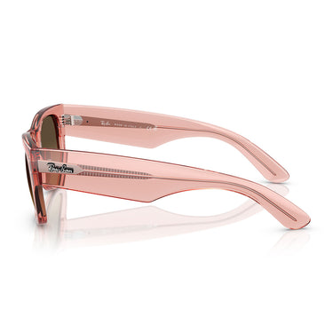 Ray-Ban Occhiali da Sole RB0840S 684843 Mega Wayfarer Rosa Trasparente Marrone Sfumato Unisex 3