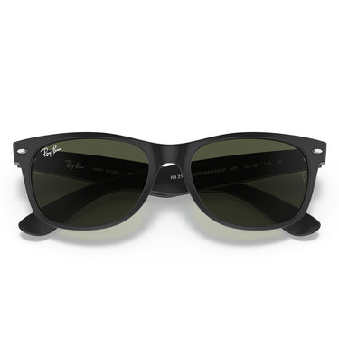 Ray-Ban Occhiali da Sole RB2132 622 New Wayfarer Nero-Verde G-15 Unisex 4