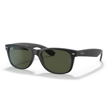 Ray-Ban Occhiali da Sole RB2132 622 New Wayfarer Nero-Verde G-15 Unisex 1