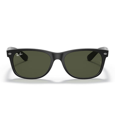 Ray-Ban Lunettes de Soleil RB2132 622 New Wayfarer Noir-Vert G-15 Unisexe