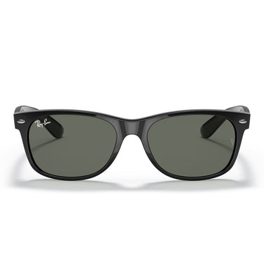 Ray-Ban Lunettes de Soleil RB2132 901 New Wayfarer Noir/Vert G-15 Unisexe