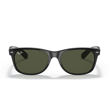 Ray-Ban Occhiali da Sole RB2132 901L New Wayfarer Nero Lucido Verde G-15 Unisex