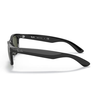 Ray-Ban Occhiali da Sole RB2132 901L New Wayfarer Nero Lucido Verde G-15 Unisex 3