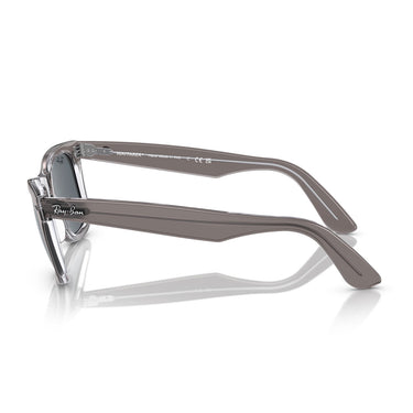 Ray-Ban Occhiali da Sole RB2140 1355R5 Wayfarer Grigio Trasparente/Blu Unisex